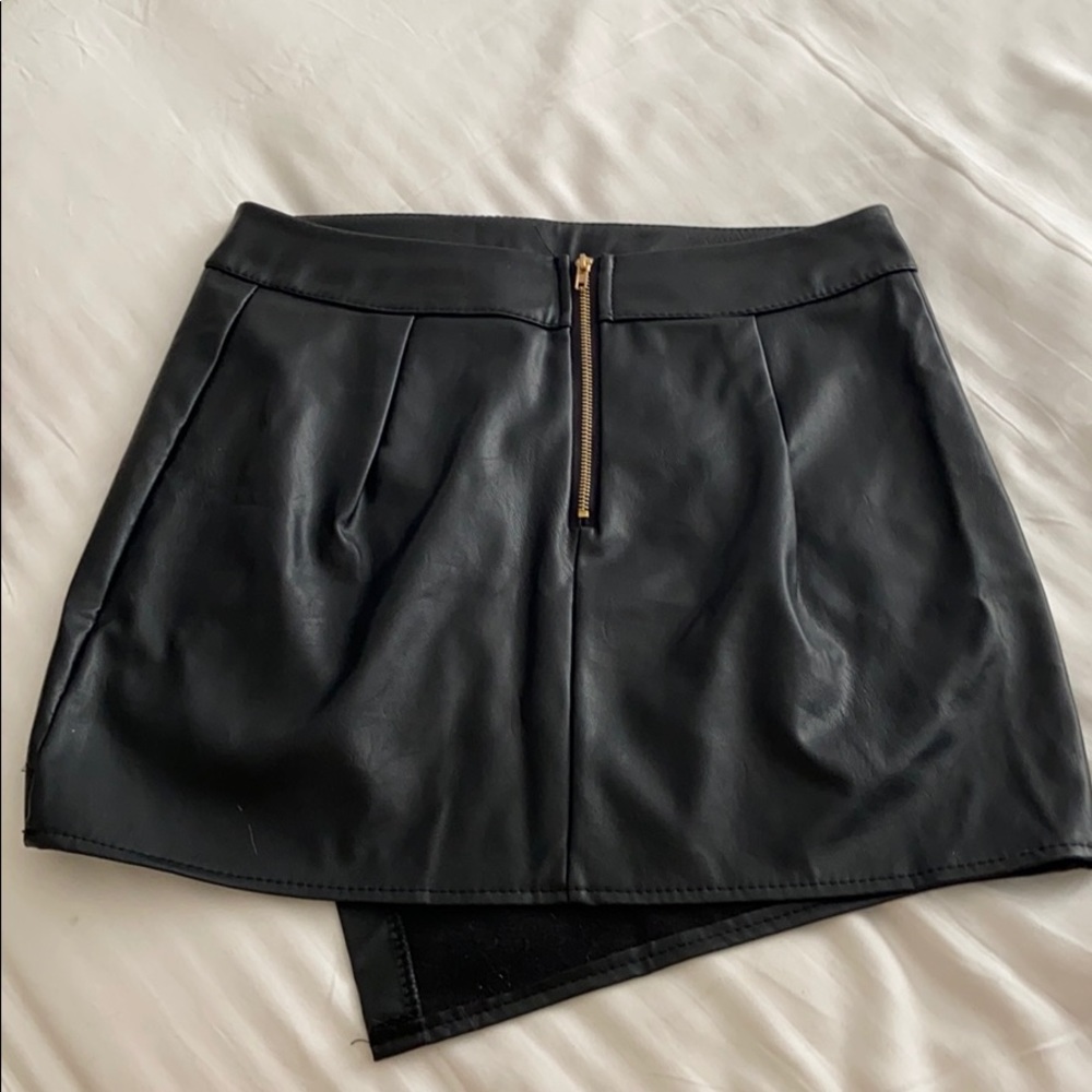 PRICED TO SELL - Vegan Leather Skirt - Picture 2 of 6